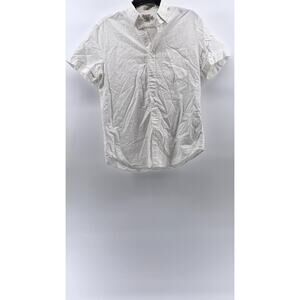 J.CREW Men's White The Broken In Slim-Fit Short Sleeve Button-Up Shirt SZ S